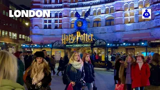 London Winter Walk 🇬🇧 West End, SOHO, Chinatown to Piccadilly Circus|  Central London Walking Tour