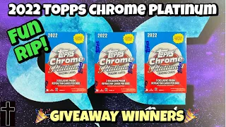 FIRST LOOK | 2022 Topps Chrome Platinum Baseball Blasters (x3) | GIVEAWAY WINNERS ANNOUNCED!