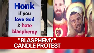 Candles sold at Wisconsin store spark 'blasphemy' protest | FOX6 News Milwaukee