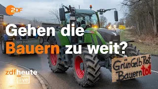 Proteste und Blockaden - Gehen die Bauern zu weit? Konfliktforscher bei ZDFheute live