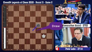 Viswanathan Anand vs Peter Leko, Chess24 Legends of Chess 2020 - Round 5