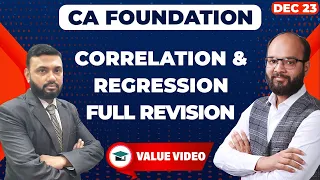 Correlation & Regression Full Revision | Vande Bharat Batch For CA Foundation Dec 2023 | Live Class