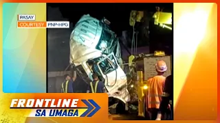 Driver, patay matapos bumangga, tumagilid ang truck sa SLEX | Frontline Sa Umaga