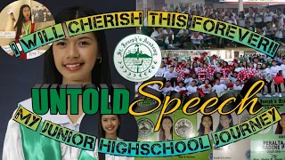 UNTOLD SPEECH // St.Joseph's Academy (Valedictory Speech) | Nadz Perez