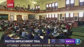 Suspended Texas Attorney General Ken Paxton not on Senate floor after lunch  at impeachment trial