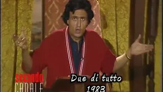 Gigi Sabani imita Enzo Tortora da DUE DI TUTTO  1983 stralcio con '' orrore ''