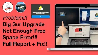 Big Sur Upgrade Not Enough Free Space Boot Loop FIX [DEEP DIVE] Full report & Detailed Instructions!