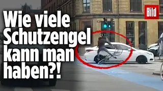 Heftiger Unfall in Kopenhagen: Dieser Fahrradfahrer hatte riesiges Glück!