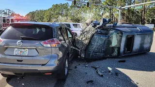 TWO CARS TOTALED IN CRASH