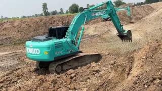 KOBELCO SK200 MARK10 SM YN15 NO16 NO15ลุยงานขุดคลอง