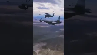 UH-60 Black Hawk Helicopter Air Refueling Goes Wrong Because of Wake Turbulence #shorts