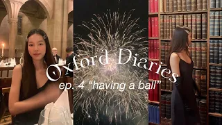 a fun week at oxford 🥂🤎 going to a ball, trying on gowns, fireworks