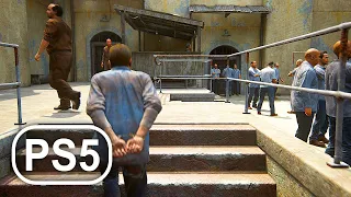 PS5 Gameplay Prison Fight Scene 4K ULTRA HD - Uncharted 4