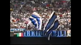 18 aprile 1992, Milan vs Inter 1 0, le due curve nel prepartita