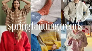 spring 2024 knitting trends | new pattern releases, colourwork, textures and techniques