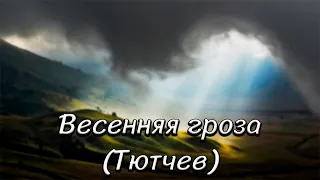 Федор Тютчев "Весенняя гроза" Читает Петр Каледин