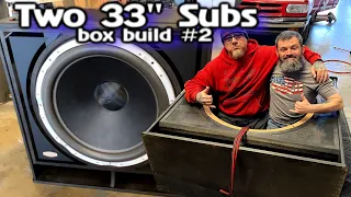 Two 33" Subs 🔊🔊 BIG BASS  for my Home Sound System - 2nd Ported Box built and finished!