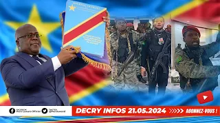 DECRY INFOS 21.5.24,FAUX COUP D'ÉTAT, NVX ÉLÉMENT QUI CLOUENT FATSHI.CHGT CONSTITUTION,PLAN D FATSHI