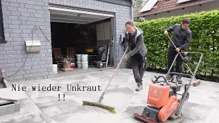 Pflasterfläche sanieren | Nie wieder Unkraut!