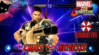 Marvel VS Capcom: Infinite gameplay - Chris VS Nemesis (no commentary fighting game)