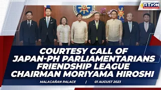 Courtesy Call of Japan-Philippines Parliamentarians Friendship League Chairman Moriyama Hiroshi