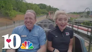 Riding Dollywood's new roller coaster, Big Bear Mountain