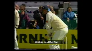 ENGLAND v WEST INDIES 1st TEST MATCH DAY 1 HEADINGLEY JUNE 8 1995 MIKE ATHERTON IAN BISHOP