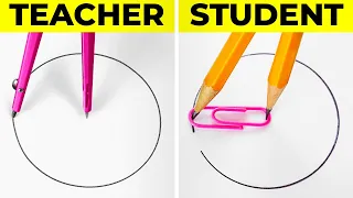 TEACHER vs. STUDENT ART CHALLENGE || Who Draws a Masterpiece? Smart Drawing Hacks by 123 GO! SCHOOL