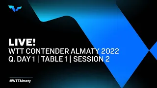 WTT Contender  Almaty 2022 | Q. Day 1 | Table 1 | Session 2