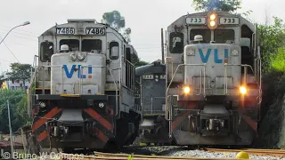 Manobra para retirada de Locomotiva avariada de trem em Arantina-MG