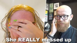 She REALLY messed up her hair !!!  - Hair Buddha reaction video #hair #beauty