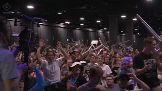 Crowd does the S2J Pop-Off