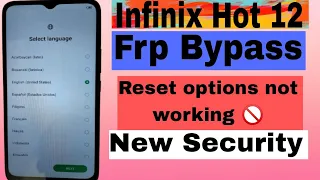 Infinix Hot 12 Frp Bypass Android 12 | Infinix Hot 12 (X6817) Google Account Unlock 🔓 Without Pc🖥️