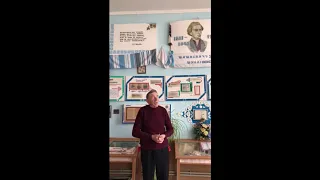 Розповідь керівника музею М. Шашкевича у школі-гімназії с. Дуліби