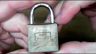 [76] Burg Wachter Magno 30mm Brass Padlock Picked Open #minilockmonday