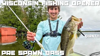 Pre Spawn Bass Fishing the Wisconsin Fishing Opener (2024)