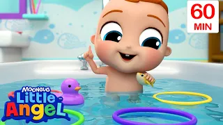 Colorful Shark Bath Song | Colorful Little Angel Sing Along Nursery Rhymes