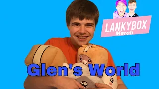 Glen’s World unboxing LankyBox merch.