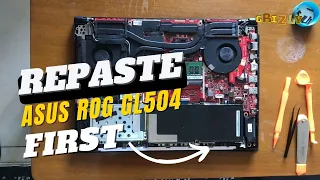 FIRST: HOW TO CLEAN AND REPASTE LAPTOP ASUS ROG GL504 | 220128 grizly808