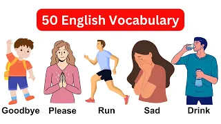 English Vocabulary : 50 Vocabulary with pictures | Vocabulary with Sentence | Listen and Learn