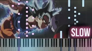 Dragon Ball Super - Clash Of Gods/Ultra Instinct | How To Play Piano Tutorial [SLOW] + Sheets