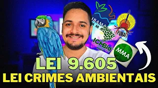 LEI DE CRIMES AMBIENTAIS + EXERCICIOS  - LEI 9 605  - IBAMA E ICMBIO E MMA 2023