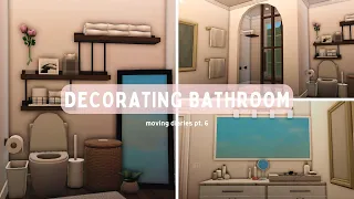 moving diaries pt. 6 | cleaning & decorating bathroom! | voiced bloxburg roleplay