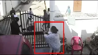 Watch: Lucknow woman opens fire on goons to save husband under attack