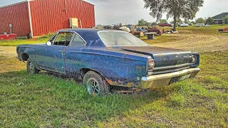 Watch Us Fix Up & Drive a 1968 Plymouth Road Runner Parked in a Field 25 Years (closed captioned)