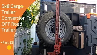 Cargo Trailer Camper Conversion Part 12 (Spare Tire Rack)