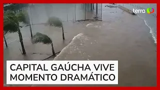 Porto Alegre sofre com inundações após elevação do nível do Guaíba