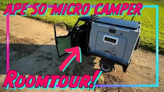 Piaggio Ape 50 Micro Camper #21 Roomtour! | Garagengedöns