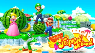 Mario Party Superstars Mario Vs Yoshi Vs Peach Vs Luigi Yoshi's Tropical Island MiniGames