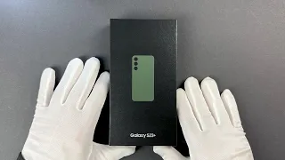 Samsung S23 + Plus Green Unboxing (ASMR)